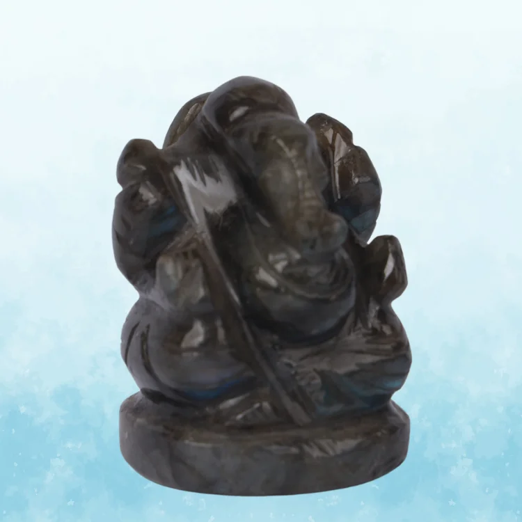 Labradorite Ganesha Idol